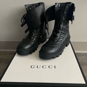 Gucci combat boots; Worn only a handful of times; Great condition